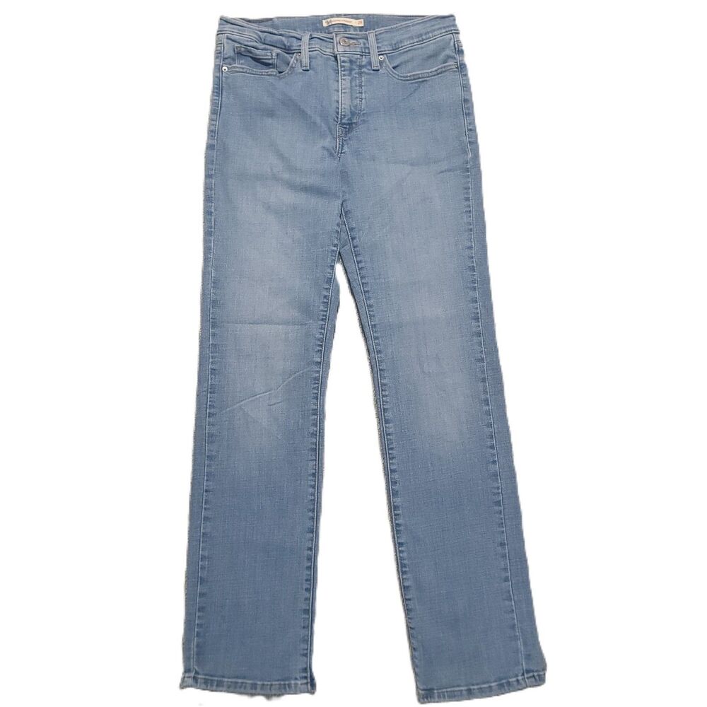 Levis 314 Shaping Straight Jeans Womens 29 Stretch Blue Denim Pants
